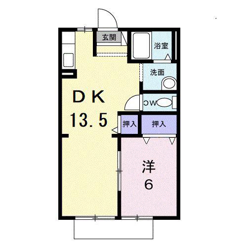 ノーブルアオキ(2DK/1階)の間取り写真
