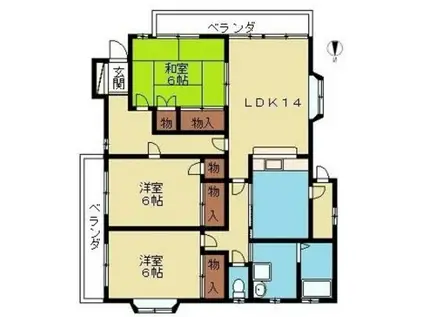 コーポエンドレス(3SLDK/1階)の間取り写真