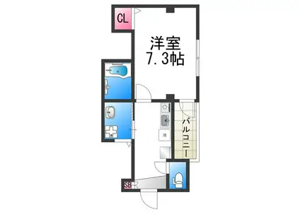 エヌエムディズユイット(1K/1階)の間取り写真