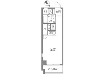 リバティヒルズ中野江原(ワンルーム/7階)の間取り写真