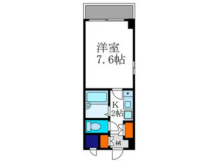エルマーナ出町柳(1K/2階)の間取り写真
