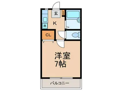 グリーンアネックスII(1K/2階)の間取り写真