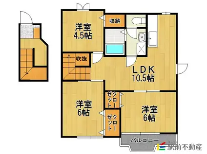 トレスプエンテ(3LDK/2階)の間取り写真