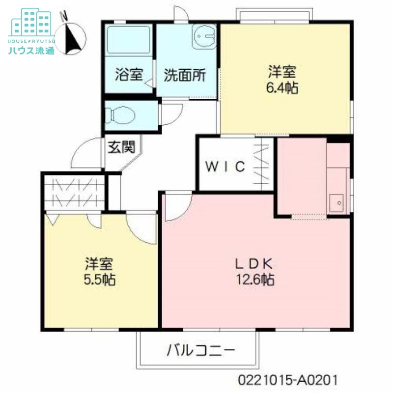 フォーレス木場A(2LDK/2階)の間取り写真