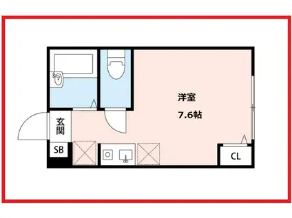 エスエムキュー(ワンルーム/1階)の間取り写真