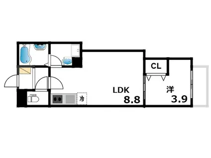 DPORTOALOGGIO(1LDK/1階)の間取り写真
