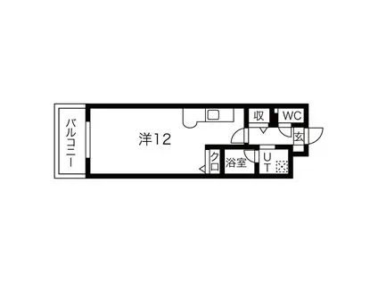 ビュークレスト塩原(ワンルーム/2階)の間取り写真