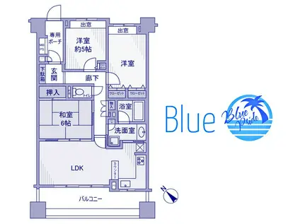 ライオンズマンション横濱元町キャナリシア(2LDK/3階)の間取り写真