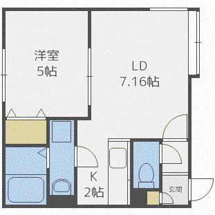 AVANTII(1LDK/3階)の間取り写真
