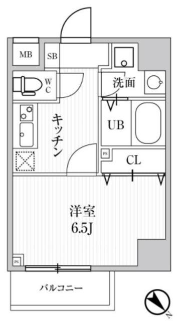 ALTERNA池袋イースト(1K/3階)の間取り写真