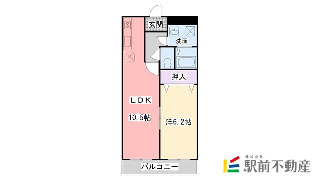 シーベル(1LDK/2階)の間取り写真