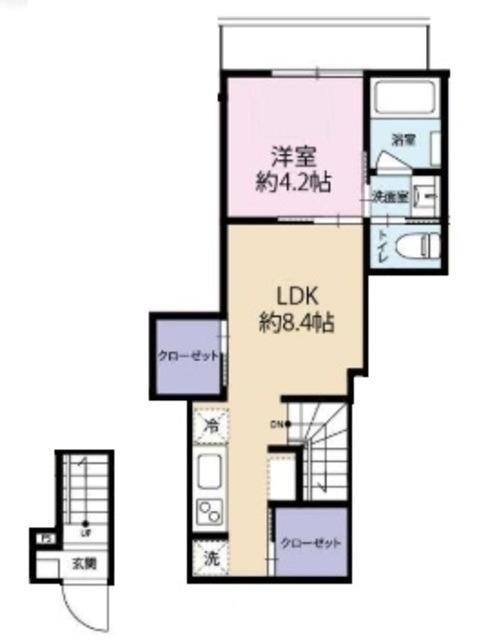 Y′S中野本町(1LDK/2階)の間取り写真