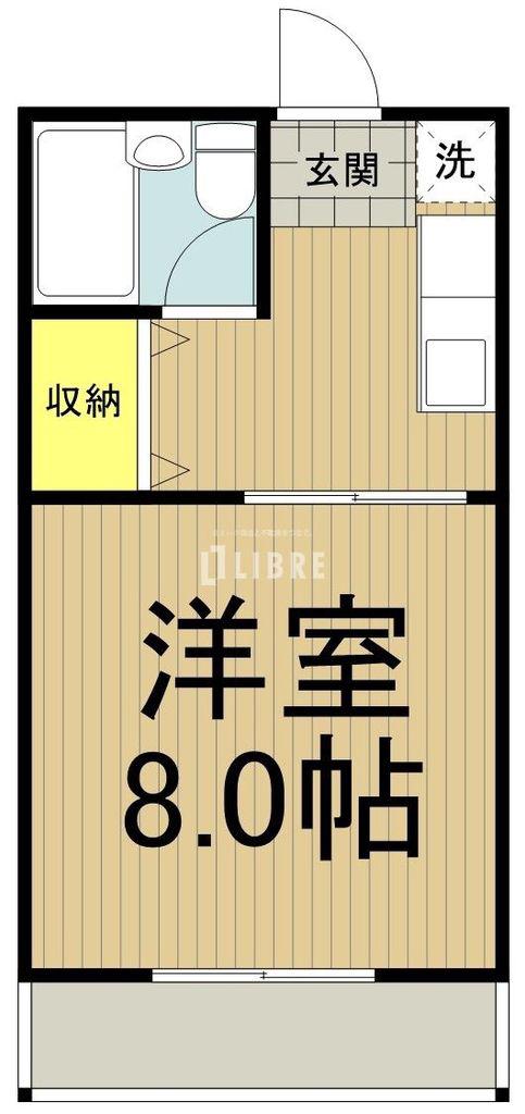 コーポニューパール(1K/1階)の間取り写真