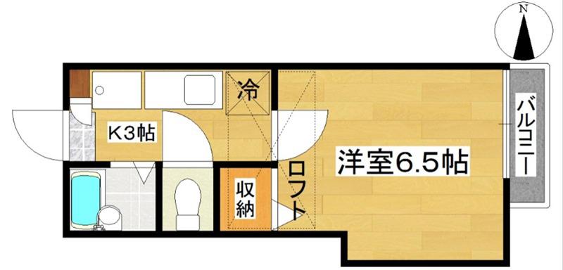 ジュンハイツ大和III(1K/2階)の間取り写真