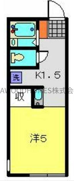 アルモ金沢文庫(1K/2階)の間取り写真