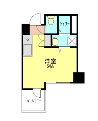 TOBE朝霞(ワンルーム/6階)の間取り写真