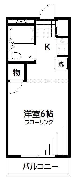 アーバンヒルズテリー(1K/2階)の間取り写真