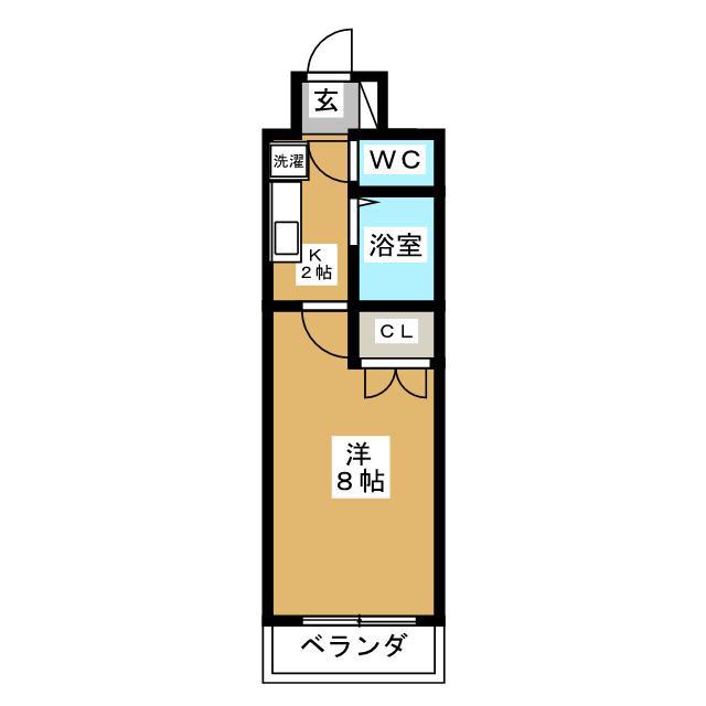 フジマンションエスパール(1K/8階)の間取り写真