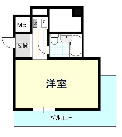 シャルマンフジ大体大(ワンルーム/4階)の間取り写真