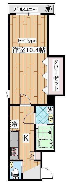 マティアスたまプラーザ(1K/1階)の間取り写真