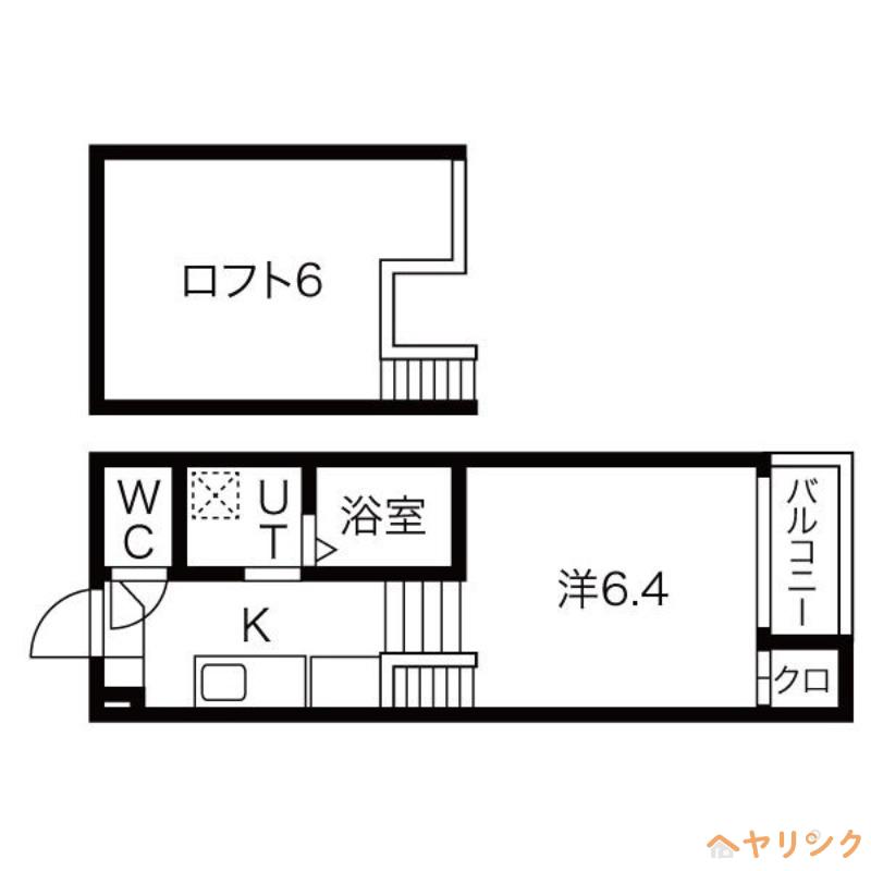 プランドール(1K/1階)の間取り写真