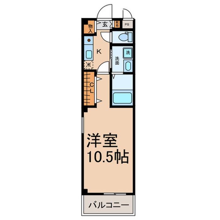 つつみ館(1K/3階)の間取り写真