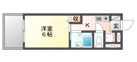 メゾン石原(1K/3階)の間取り写真