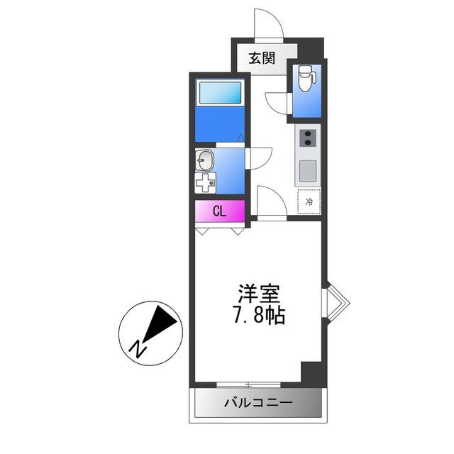 ルミエール八尾駅前(1K/9階)の間取り写真