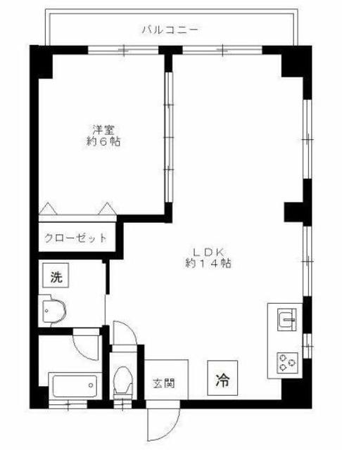 アイケービル(1LDK/3階)の間取り写真