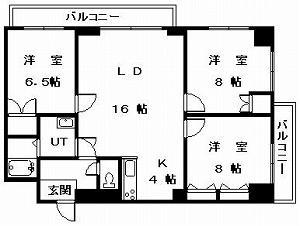 トーワグリーンヒル6条(3LDK/5階)の間取り写真
