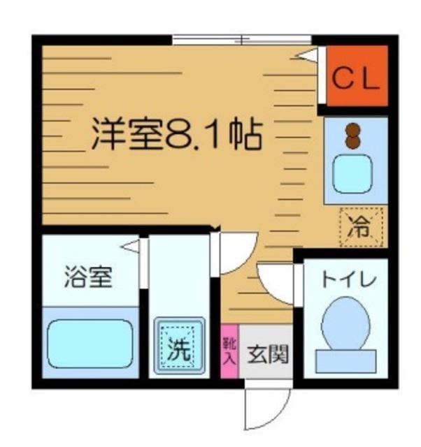 ツインルーチェ(ワンルーム/1階)の間取り写真
