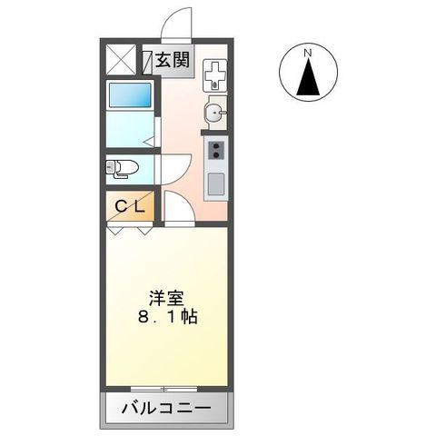 シティルミナス(1K/1階)の間取り写真