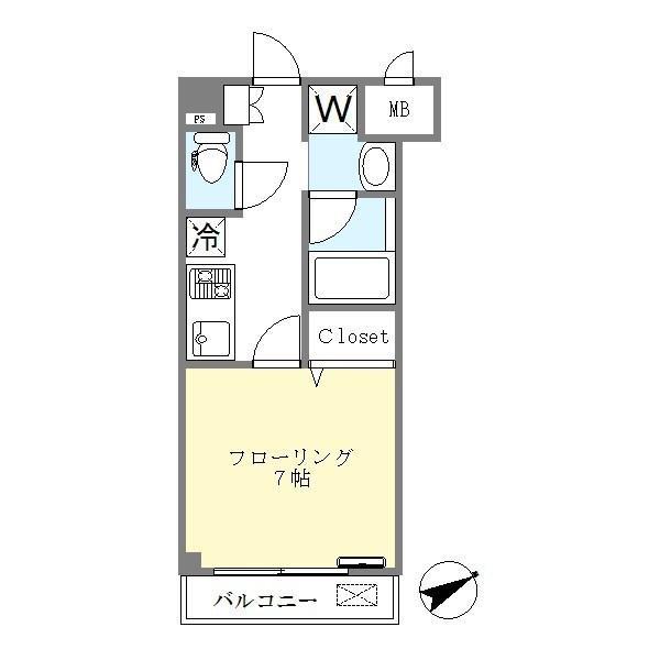 コート・ヴェール(1K/3階)の間取り写真