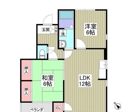 TフラットB(2LDK/2階)の間取り写真