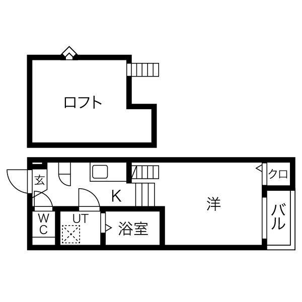 ラウレア平針(1K/1階)の間取り写真