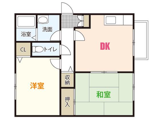 セジュールISHIDA A(2DK/1階)の間取り写真