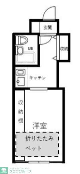 ウィンベル亀戸(1K/2階)の間取り写真