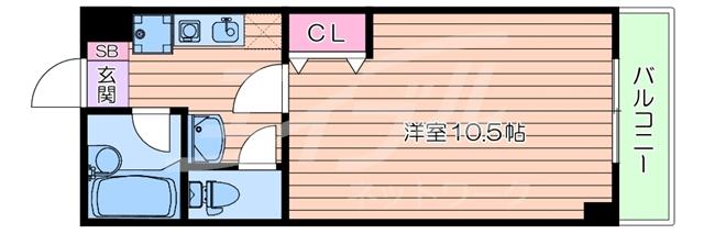 マンショングレース緑地(1K/3階)の間取り写真