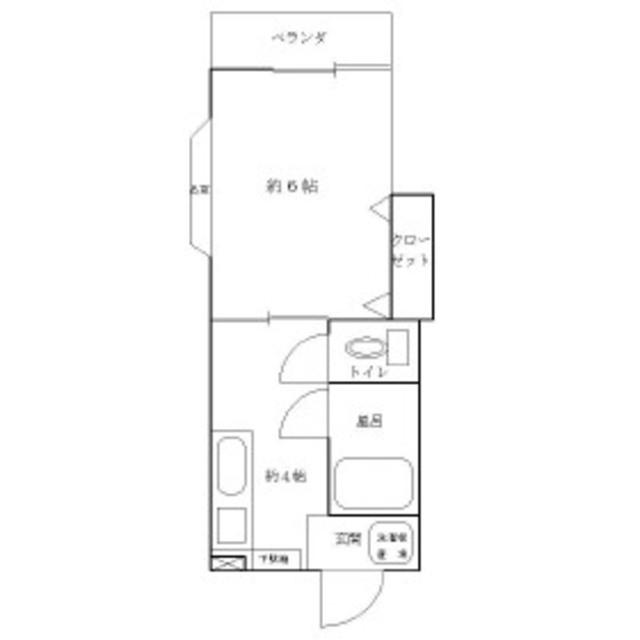 エスポワール岩崎(1K/2階)の間取り写真