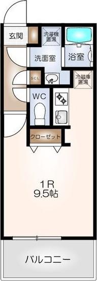 QUADOR名古屋駅(ワンルーム/1階)の間取り写真