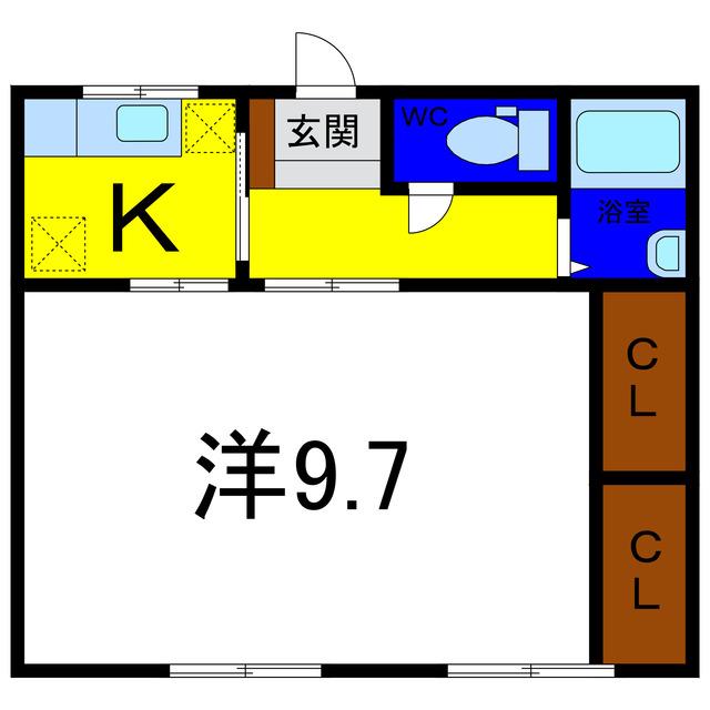 新浜マンション(1K/1階)の間取り写真