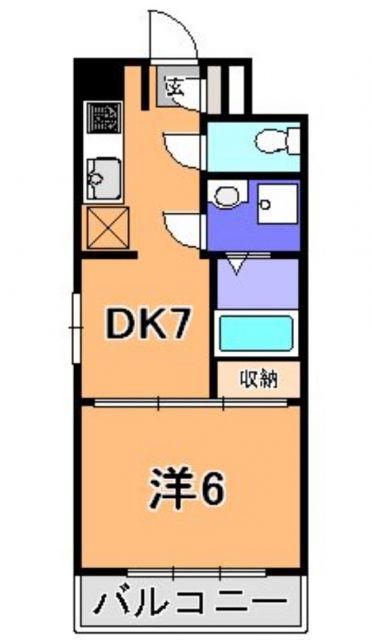 ステージア八千代中央(1DK/3階)の間取り写真