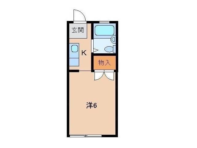 ハイツKASSAN(1K/1階)の間取り写真