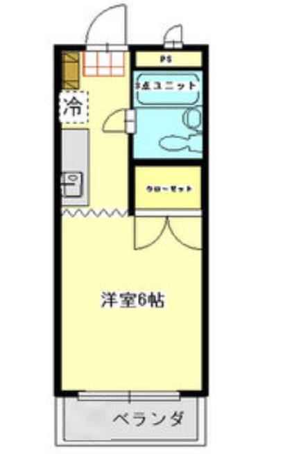 サンアベニューシマノ(1K/2階)の間取り写真