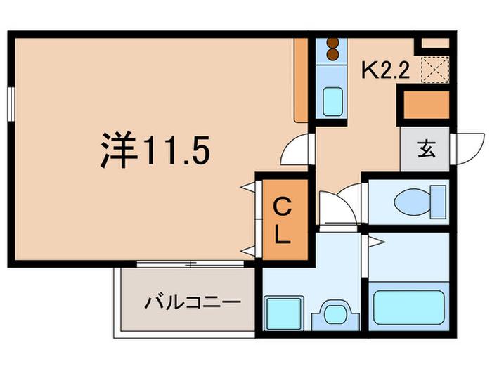ブランシエ(1K/3階)の間取り写真