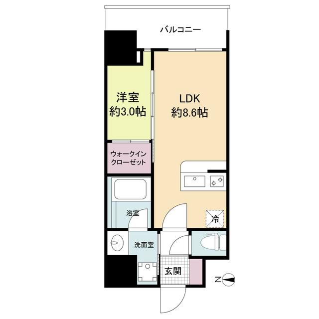 セレニテ新大阪グランデ シュッド(1LDK/11階)の間取り写真