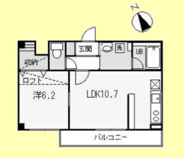プロスパー・ベル(1LDK/2階)の間取り写真
