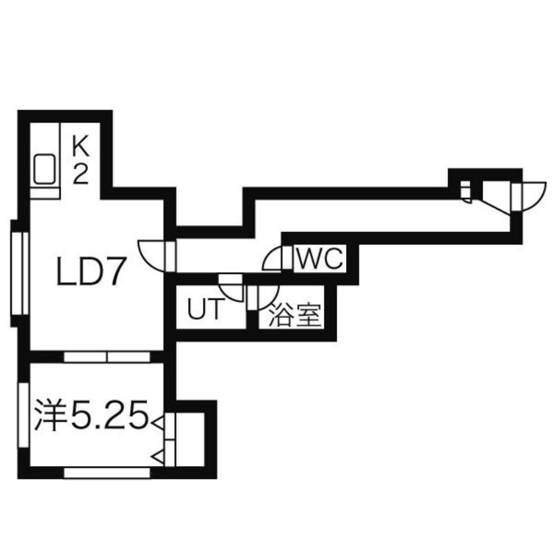ルポ・プルミエール(1LDK/2階)の間取り写真