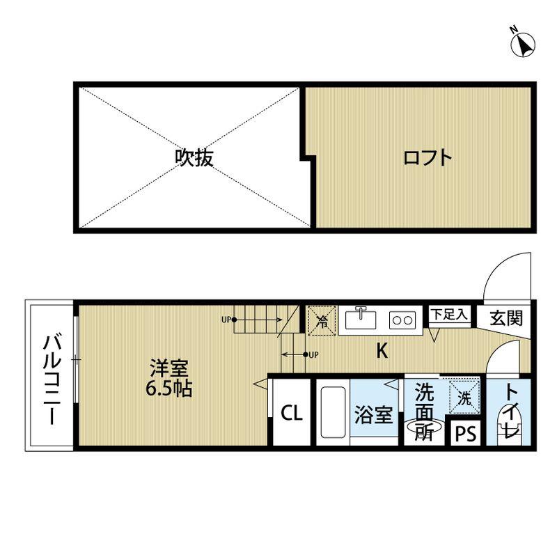 FY-STYLE箱崎(ワンルーム/1階)の間取り写真