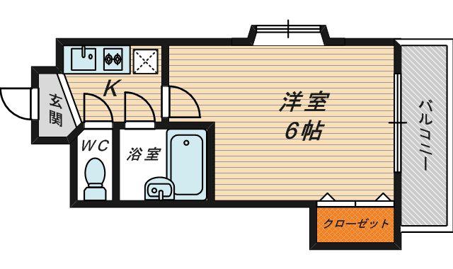 シンパシー京橋(1K/11階)の間取り写真